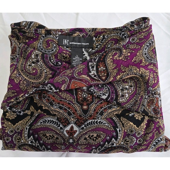 INC Womens Keyhole Neckline Pullover Blouse Large - Picture 7 of 14